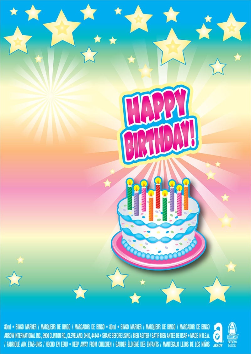 Happy Birthday / Stars and Cake